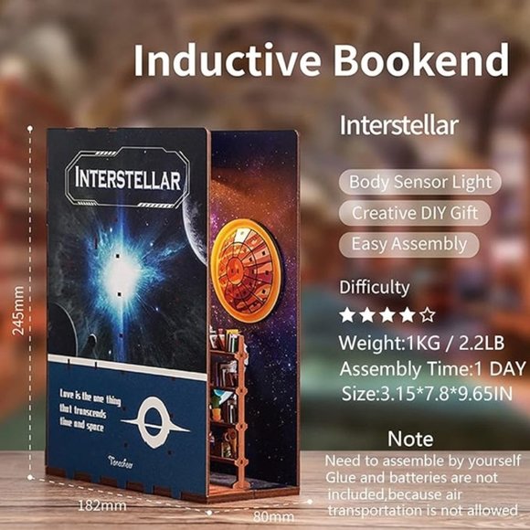 DIY 3D Book Nook Kit Interstellar 247pcs - Picture 2 of 7